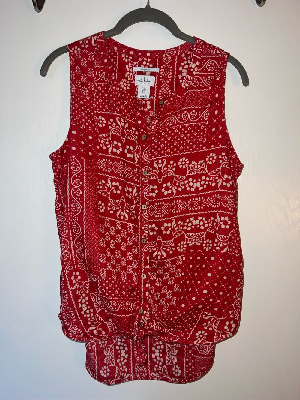 Nicole Miller 100% Linen top